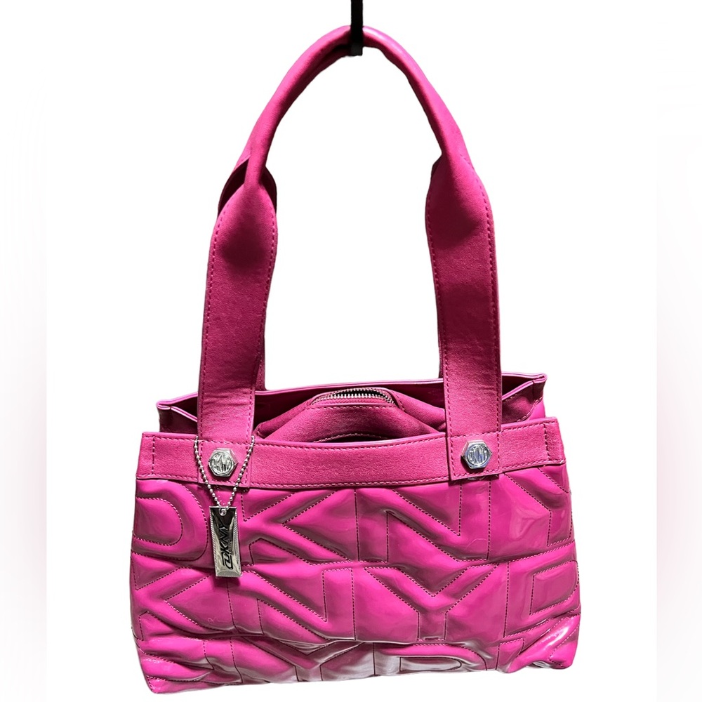 DKNY Pink Patent Leather Shoulder Bag
